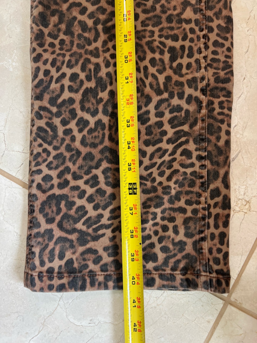 Gap Brown Leopard Print Carpenter Pants Straight Leg Mid Rise Utility Size 4/28 - Picture 12 of 12